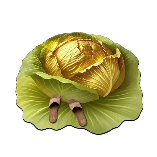 Floor Mat Non-Slip Crystal Velvet Rug 3D Chinese Cabbage Shape Living Room Bedroom Plush Floor Mat Home Decor 70cm D
Floor Mat Non-Slip Crystal Velvet Rug 3D Chinese Cabbage Shape Living Room Bedroom Plush Floor Mat Home Decor 70cm D