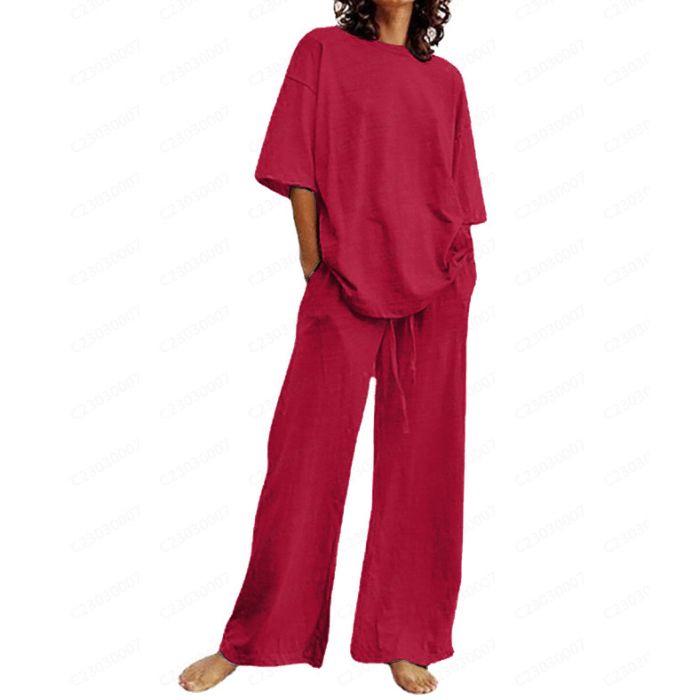 Temuxiyin Women s 2-Piece Summer Suit: Casual Belted Half-Sleeve Top & Wide-Leg Pants XXL яскраво-червоний
Temuxiyin Women s 2-Piece Summer Suit: Casual Belted Half-Sleeve Top & Wide-Leg Pants XXL яскраво-червоний