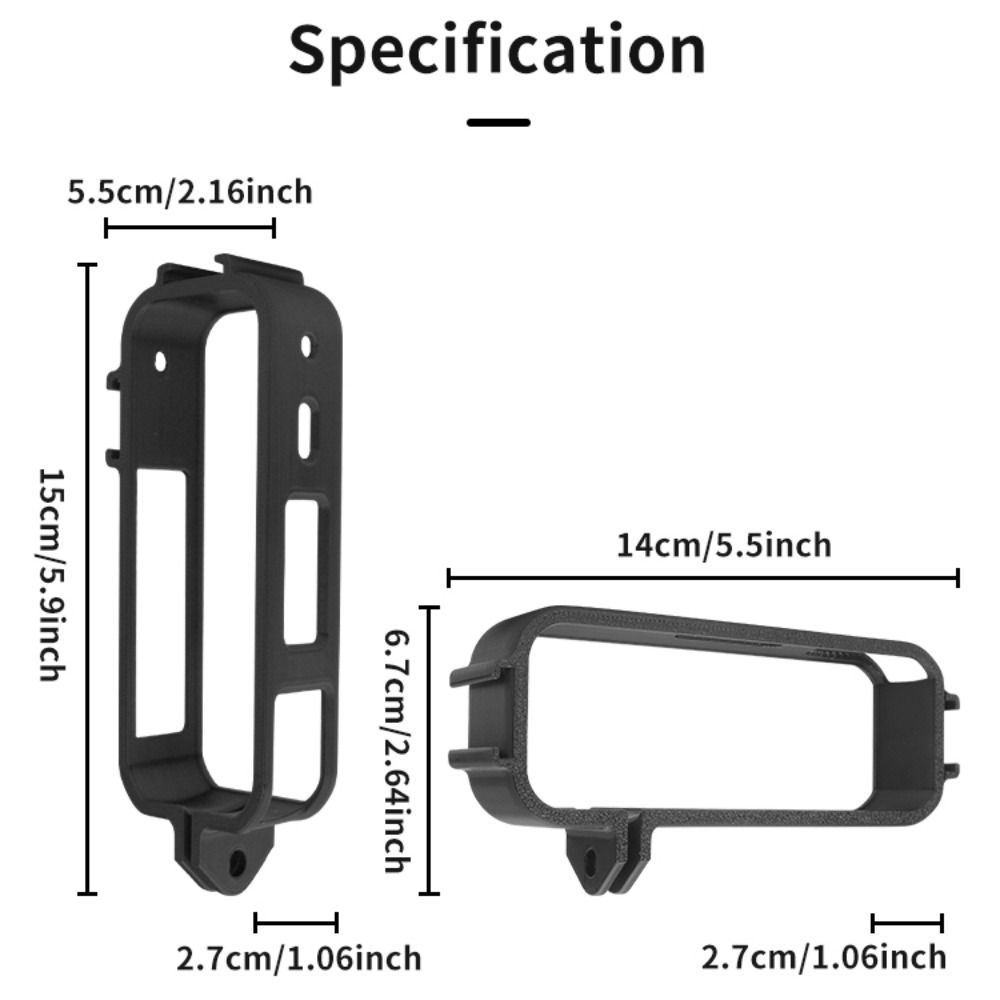 Quick Release Protective Frame Horizontal Vertical Plastic Rabbit Cage Durable Housing Shell for Insta360 X5
Quick Release Protective Frame Horizontal Vertical Plastic Rabbit Cage Durable Housing Shell for Insta360 X5