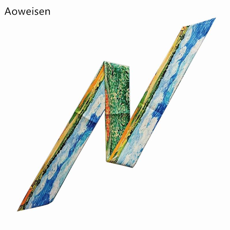 Van Gogh Oil Painting Bag Scarves Skinny Scarves For Ladies 2024 New Design Silk Scarf Women Multi-function Head Scarf kerchief
Van Gogh Oil Painting Bag Scarves Skinny Scarves For Ladies 2024 New Design Silk Scarf Women Multi-function Head Scarf kerchief