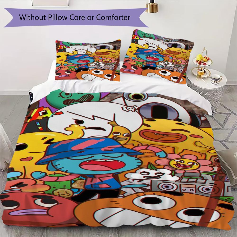 Amazing World Gumball Pattern Bedding uilt Set uilt Cover Pillowcase Home Decoration Birthday Gift (1 * duvet cover + 2 * pillowcase without core)196 135x200cm
Amazing World Gumball Pattern Bedding uilt Set uilt Cover Pillowcase Home Decoration Birthday Gift (1 * duvet cover + 2 * pillowcase without core)196 135x200cm