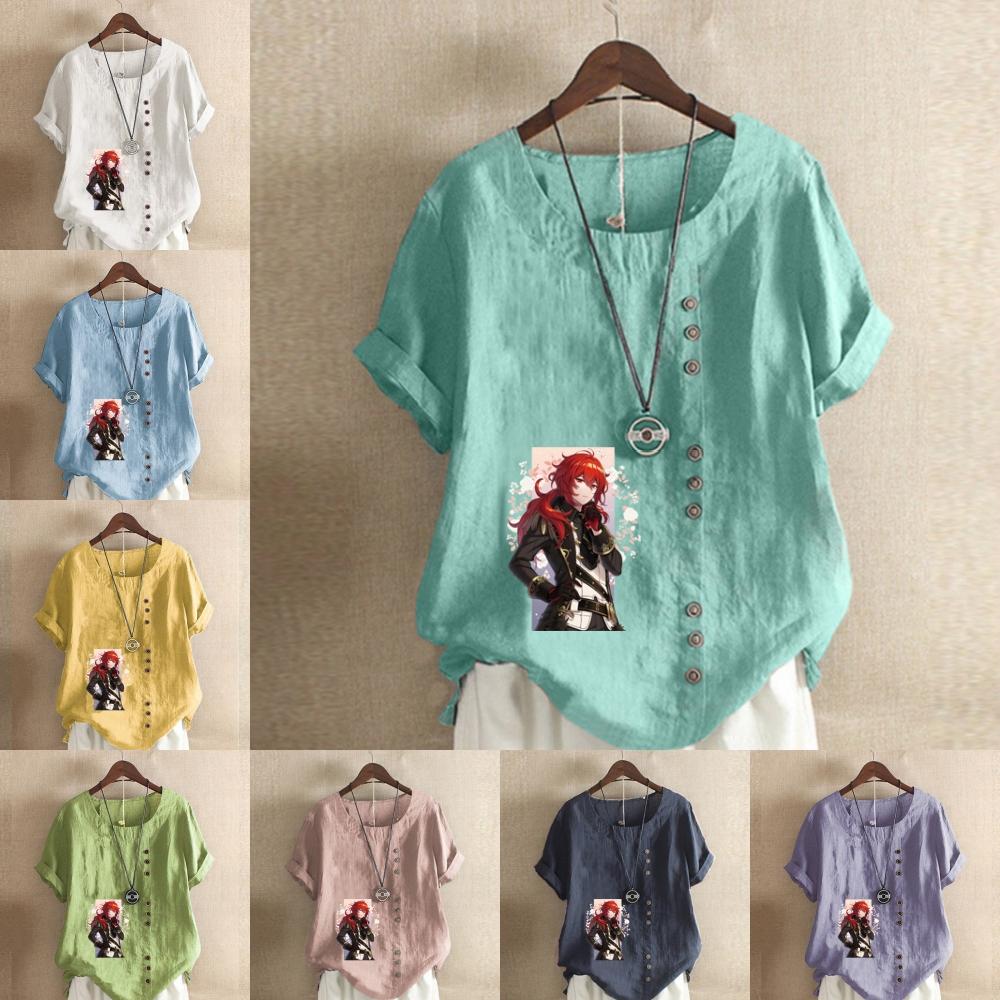 Women s Fashion Cartoon Man Prined Round Neck Short Sleeve T-shirt Casual Cotton Linen Graphic Shirt Leisure Loose Summer Blouse Tops Plus Size
Women s Fashion Cartoon Man Prined Round Neck Short Sleeve T-shirt Casual Cotton Linen Graphic Shirt Leisure Loose Summer Blouse Tops Plus Size
