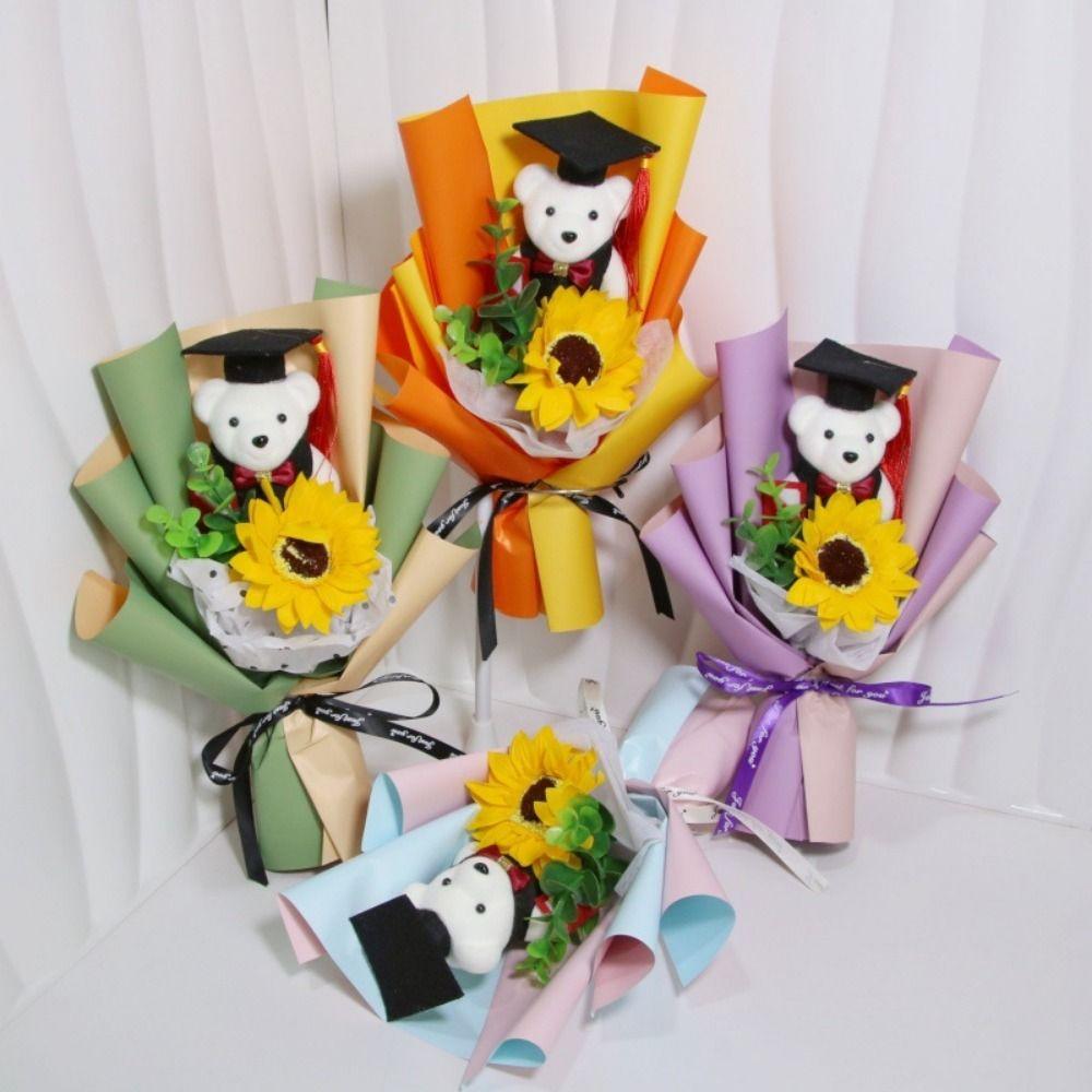 Plush Bear Doctoral Bear Bouquet Bouquet Decoration Crochet Flowers Bouquet Student Gift помаранчевий
Plush Bear Doctoral Bear Bouquet Bouquet Decoration Crochet Flowers Bouquet Student Gift помаранчевий