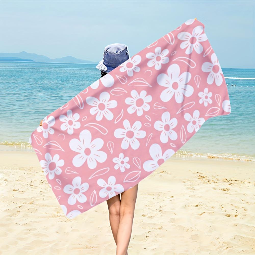 Lightweight Pink White Floral Beach Towel, Quick-Dry Soft Polyester for Travel Bathroom Use W30*H60(CM)
Lightweight Pink White Floral Beach Towel, Quick-Dry Soft Polyester for Travel Bathroom Use W30*H60(CM)
