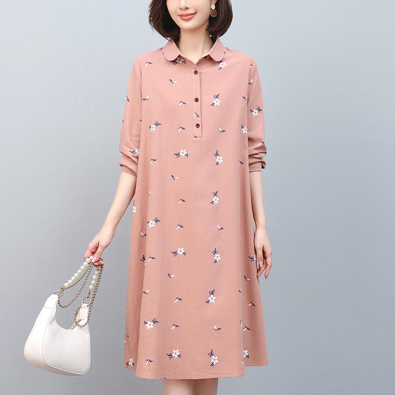 2024 Autumn Chic Mid-Length Print Dress for Middle-Aged Women: Elegant Long-Sleeve Lapel Design L 115-128 Jin
2024 Autumn Chic Mid-Length Print Dress for Middle-Aged Women: Elegant Long-Sleeve Lapel Design L 115-128 Jin
