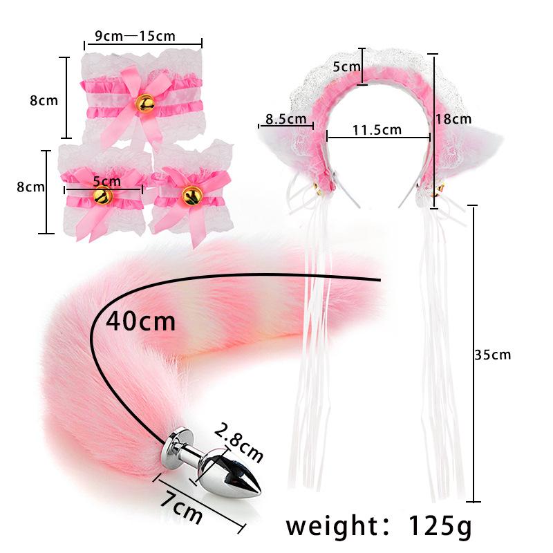 Buy Piece Set Adult Sex Toy Tail Set Hair Band Fox Tail Anal Plug