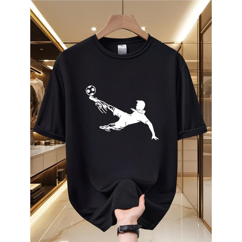 Sports-Style Soccer-Print T-Shirt, A Versatile Top For Men, Soft, 100% Cotton, Round-Neck Casual Short-Sleeve T-Shirt 4XL чорний
Sports-Style Soccer-Print T-Shirt, A Versatile Top For Men, Soft, 100% Cotton, Round-Neck Casual Short-Sleeve T-Shirt 4XL чорний
