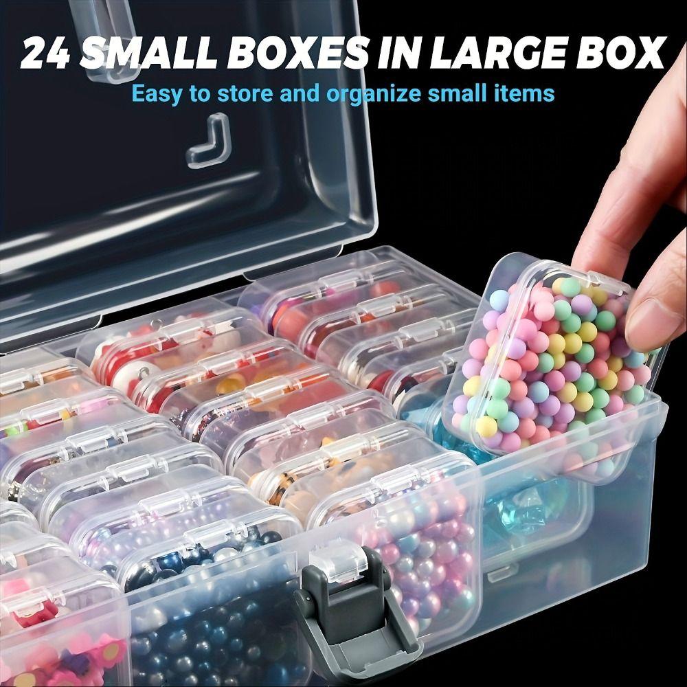 24-grid Screw Storage Box Square Clear Containers Boxes Household Bead Organizer Box
24-grid Screw Storage Box Square Clear Containers Boxes Household Bead Organizer Box