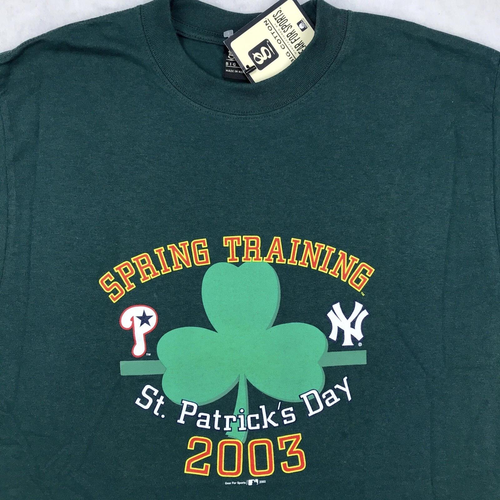 NWT vintage PHILADELPHIA PHILLIES NEW YORK YANKEES T-Shirt M/L St. Patrick’s Day 3XL
NWT vintage PHILADELPHIA PHILLIES NEW YORK YANKEES T-Shirt M/L St. Patrick’s Day 3XL