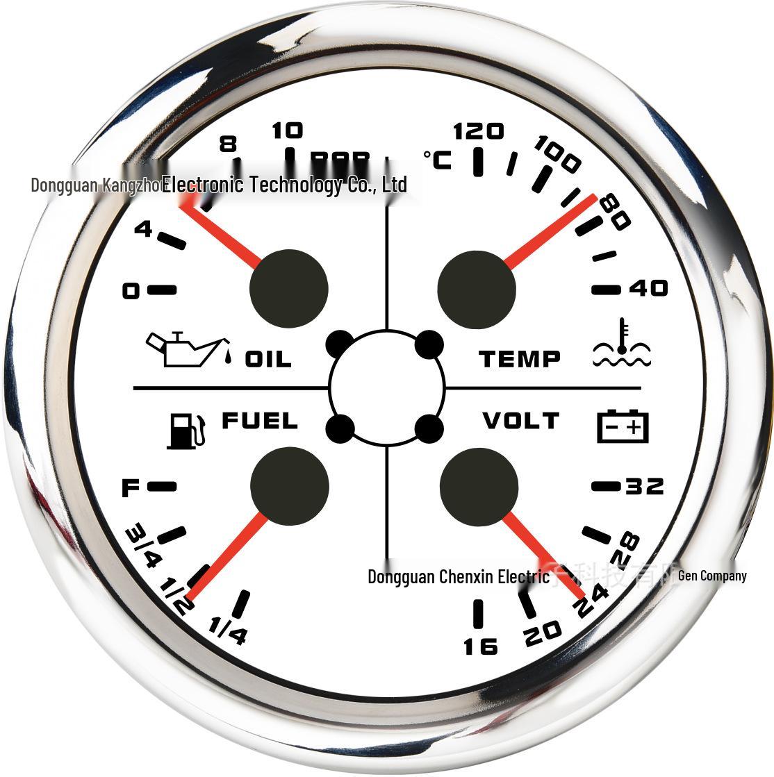 85 мм Многофункциональный прибор: Вольтметр, Температура воды, Уровень и Давление масла
85 мм Многофункциональный прибор: Вольтметр, Температура воды, Уровень и Давление масла