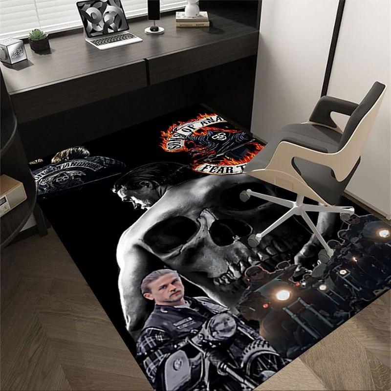 1pc Sons of Anarchy themed Office Carpet Chair Mats - durable polyester rug for home theater, office, dorm room decor - tA91 60cm by 90cm
1pc Sons of Anarchy themed Office Carpet Chair Mats - durable polyester rug for home theater, office, dorm room decor - tA91 60cm by 90cm