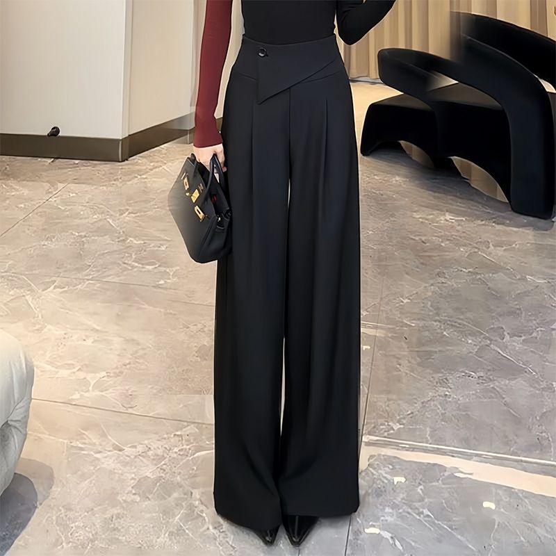 SpringSummer HighEnd Black HighWaist WideLeg Suit Pants for Women FloorLength Slimming StraightLeg Casual Trousers XL чорний
SpringSummer HighEnd Black HighWaist WideLeg Suit Pants for Women FloorLength Slimming StraightLeg Casual Trousers XL чорний