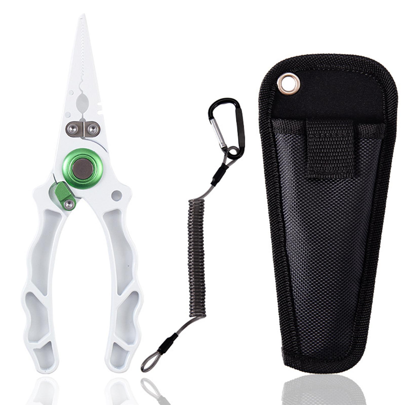 Lightweight Fishing Pliers with Lanyard/Carrying Bag Multi-Functional Fish Pliers W/ Safety Lock for Saltwater Freshwater білий
Lightweight Fishing Pliers with Lanyard/Carrying Bag Multi-Functional Fish Pliers W/ Safety Lock for Saltwater Freshwater білий