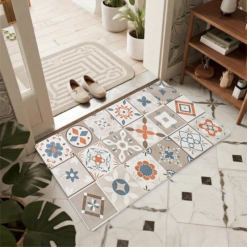 Moroccan Tile Pattern Doormat Non Slip Absorbent Entryway Rug Vintage Geometric Floral Design Mat for Home Entrance Home Decor 40x60cm
Moroccan Tile Pattern Doormat Non Slip Absorbent Entryway Rug Vintage Geometric Floral Design Mat for Home Entrance Home Decor 40x60cm