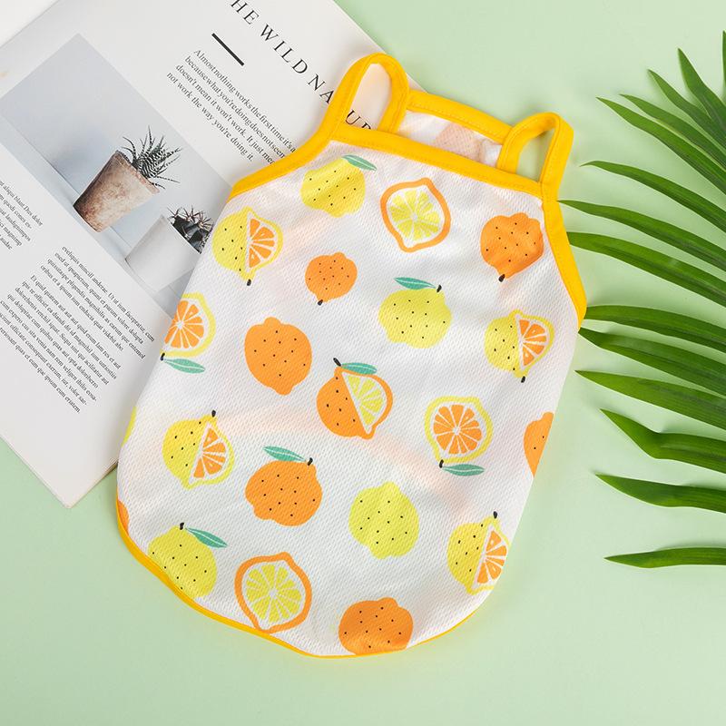 XS-XXL Ультратонка охолоджуюча жилетка для собак, дихаючий одяг, одяг для домашніх тварин для маленьких собак, милий фруктовий принт, літня футболка для цуценят і котів, дешева S
XS-XXL Ультратонка охолоджуюча жилетка для собак, дихаючий одяг, одяг для домашніх тварин для маленьких собак, милий фруктовий принт, літня футболка для цуценят і котів, дешева S