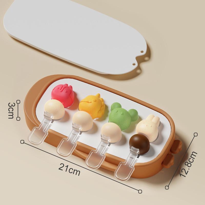 Милая мультяшная силиконовая форма для мороженого, многоразовые, легкосъемные, самодельные формы для льда, льдогенератор для виски жёлтый