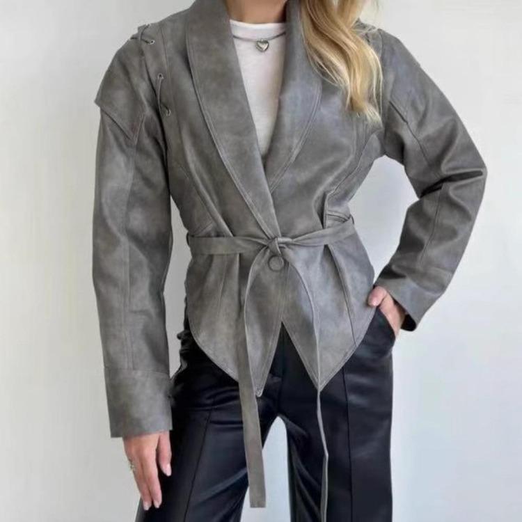 Chic Lace Up Autumn Leather Sleeve Faux Overcoat Vintage Neck V Street High Waist Jackets Belt Outerwear Female XL
Chic Lace Up Autumn Leather Sleeve Faux Overcoat Vintage Neck V Street High Waist Jackets Belt Outerwear Female XL