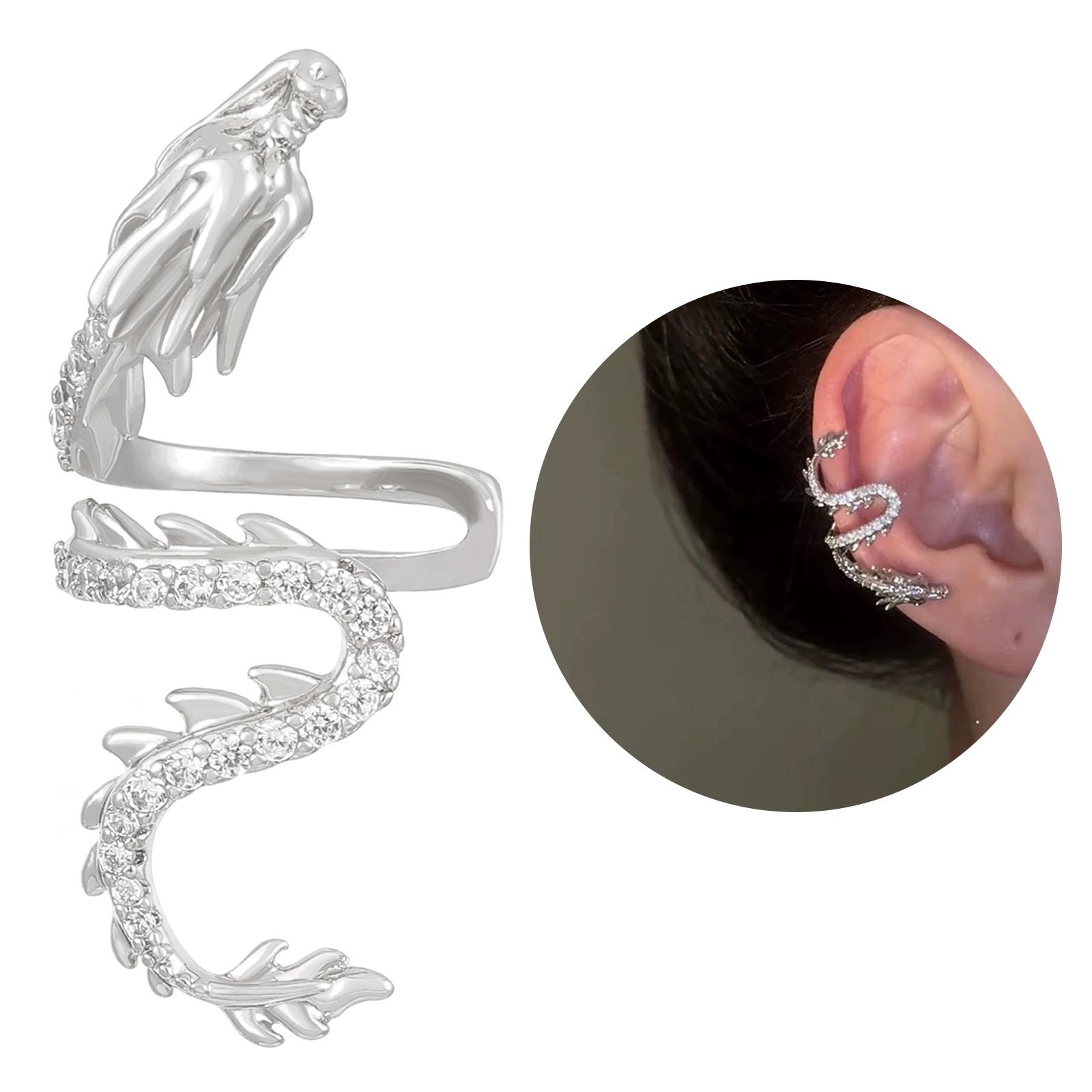 1 Pair Dragon Ear Cuff Comfortable Crystal Dragon Ear Cuff Wrap Crawler Earrings Accessory Stylish Ear Clips Studs золотий
1 Pair Dragon Ear Cuff Comfortable Crystal Dragon Ear Cuff Wrap Crawler Earrings Accessory Stylish Ear Clips Studs золотий