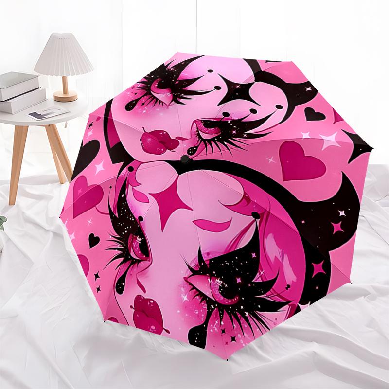 Pink Devil Heart Auto-Folding Umbrella with 8-Bone Frame - Portable Tri-Fold Design for Outdoor Use, Perfect Gift for Fans and Travelers0104
Pink Devil Heart Auto-Folding Umbrella with 8-Bone Frame - Portable Tri-Fold Design for Outdoor Use, Perfect Gift for Fans and Travelers0104