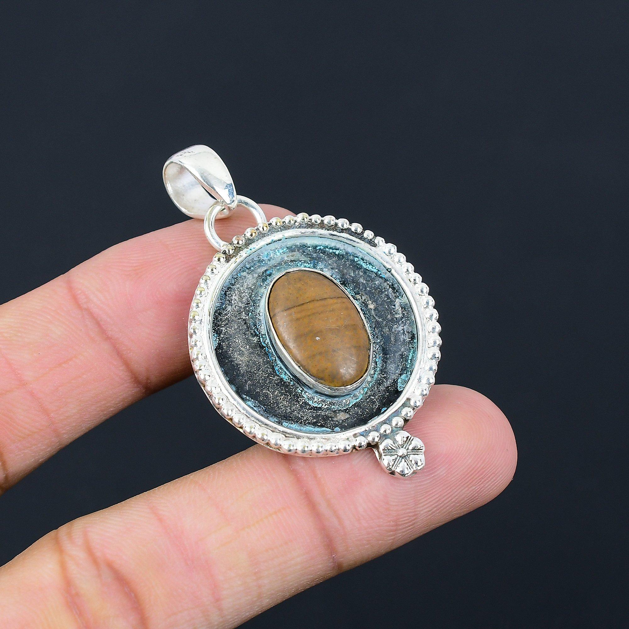 Gift For Her 925 Sterling Silver Natural Picture Jasper Gemstone Jewelry Pendant
Gift For Her 925 Sterling Silver Natural Picture Jasper Gemstone Jewelry Pendant