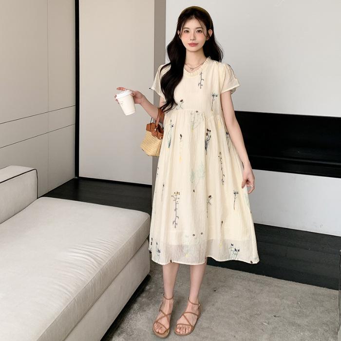 2026 Summer Korean Maternity Dress: Fresh Embroidered Flowers, Age-Reducing, Loose Fit, Belly-Covering Skirt M
2026 Summer Korean Maternity Dress: Fresh Embroidered Flowers, Age-Reducing, Loose Fit, Belly-Covering Skirt M