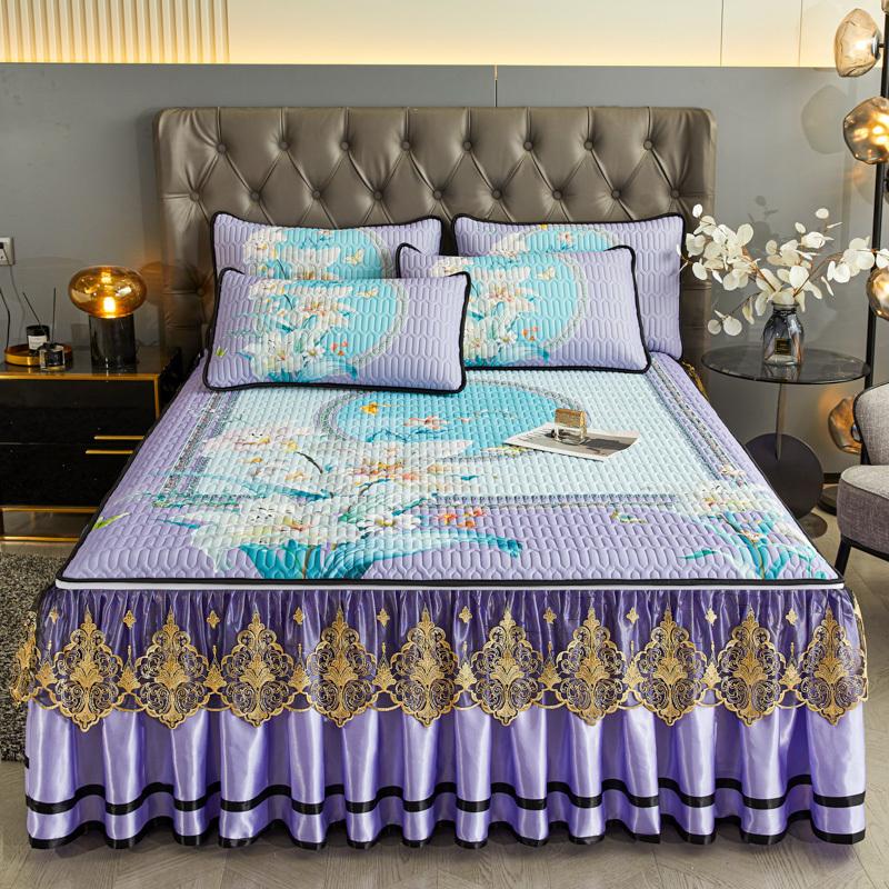 Высококачественный латексный коврик с вышивкой, комплект из трех предметов, моющаяся юбка-кровать, простыня, кружевное покрывало, утолщенный коврик из ледяного шелка 120x200cm
Высококачественный латексный коврик с вышивкой, комплект из трех предметов, моющаяся юбка-кровать, простыня, кружевное покрывало, утолщенный коврик из ледяного шелка 120x200cm