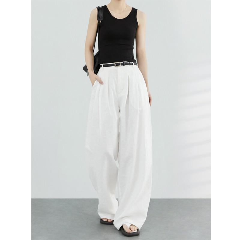 Women s 100% Linen Wide-Leg Extra Long White Scythe Pants - Casual Loose Fit Large
Women s 100% Linen Wide-Leg Extra Long White Scythe Pants - Casual Loose Fit Large