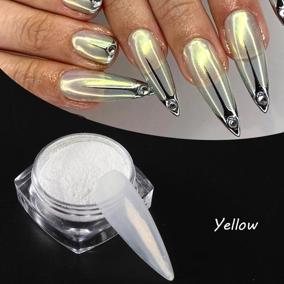 1pc Chrome Nail Powder Ice Transparent Aurora High Gloss Pearl Rainbow Color Powder Metal Pigment Nail Art Creation жовтий
1pc Chrome Nail Powder Ice Transparent Aurora High Gloss Pearl Rainbow Color Powder Metal Pigment Nail Art Creation жовтий