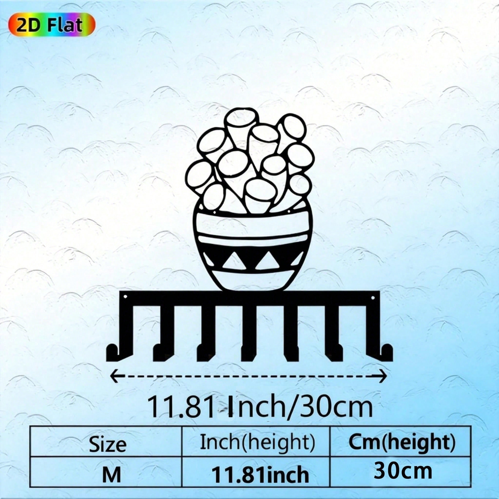 Rustic Cactus Shaped 7 Hook Iron Wall Rack, Minimalist Planter Decor for Home Bathroom Wedding Gift 29x30
Rustic Cactus Shaped 7 Hook Iron Wall Rack, Minimalist Planter Decor for Home Bathroom Wedding Gift 29x30