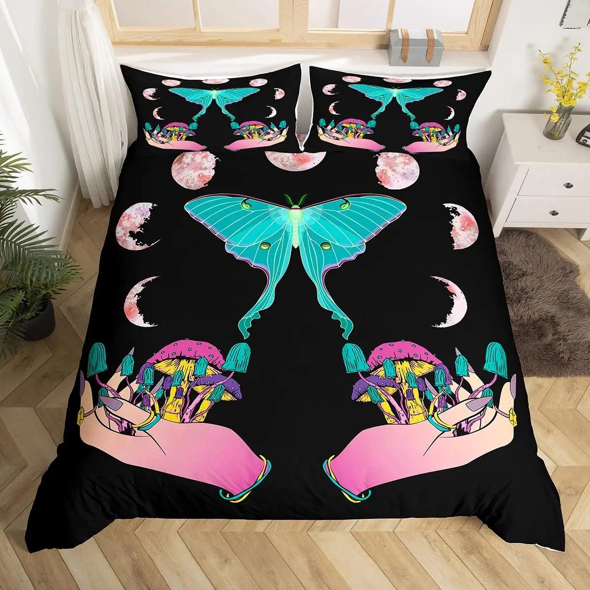 Death Moth Flowers King Quen Beding Set Leaves Sun Mon Soft Duvet Cover Gothic Animal Floral Warm Comforter Cover Polyester Comfortable Quilt Cover 135*200cm Eu-Single
Death Moth Flowers King Quen Beding Set Leaves Sun Mon Soft Duvet Cover Gothic Animal Floral Warm Comforter Cover Polyester Comfortable Quilt Cover 135*200cm Eu-Single