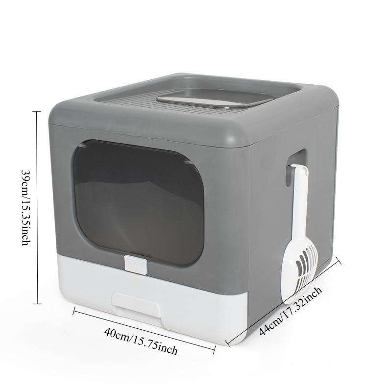 Large Foldable Plastic Cat Litter Box, Odor-Free & Splash-Proof Design for Pets серый
Large Foldable Plastic Cat Litter Box, Odor-Free & Splash-Proof Design for Pets серый