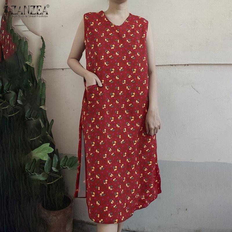 ZANZEA Women Floral Print Casual Sleeveless Cotton Dress M жовтий
ZANZEA Women Floral Print Casual Sleeveless Cotton Dress M жовтий