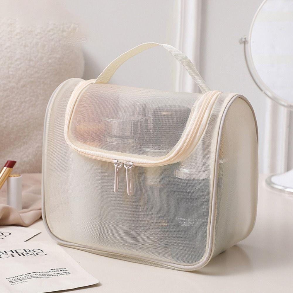 Zipper Transparent Mesh Cosmetic Bag Large Capacity Cosmetic Cases Storage Toiletry Bag Travel чорний
Zipper Transparent Mesh Cosmetic Bag Large Capacity Cosmetic Cases Storage Toiletry Bag Travel чорний