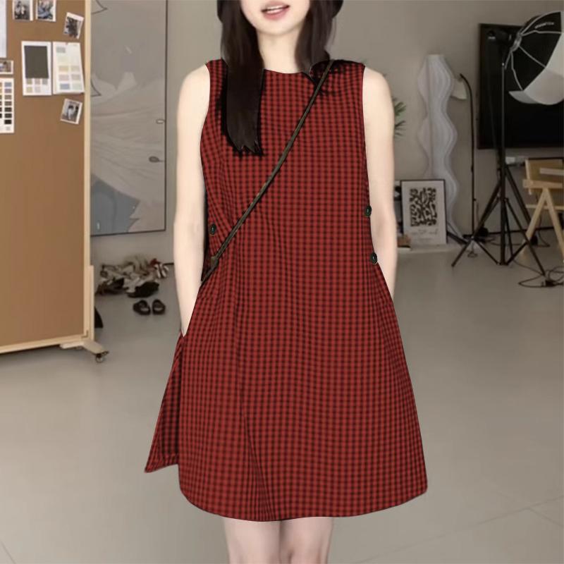 ZANZEA Женское повседневное платье-сарафан без рукавов с круглым вырезом и принтом в клетку 3XL вино красного
ZANZEA Женское повседневное платье-сарафан без рукавов с круглым вырезом и принтом в клетку 3XL вино красного