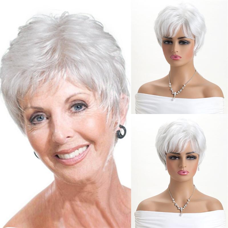 Synthetic Short White Old Lady Wig Fancy Granny Costume Hair Christmas Halloween Women Wigs білий
Synthetic Short White Old Lady Wig Fancy Granny Costume Hair Christmas Halloween Women Wigs білий