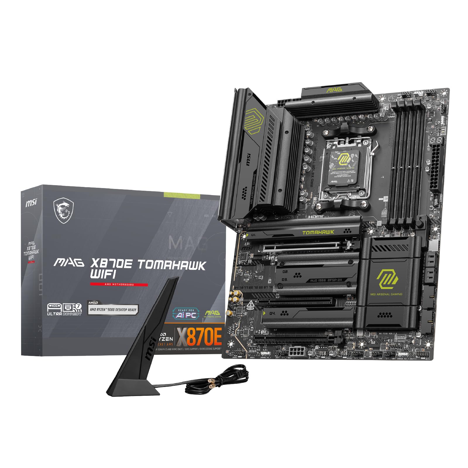 MSI MAG X870E TOMAHAWK WIFI Серія AMD Ryzen сумісна материнська плата ATX MB6741 9000/8000/7000 (AM5)
MSI MAG X870E TOMAHAWK WIFI Серія AMD Ryzen сумісна материнська плата ATX MB6741 9000/8000/7000 (AM5)
