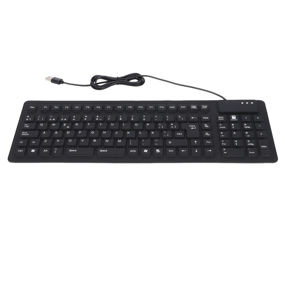 108 Key Silicone Keyboard Waterproof Design Quiet Operation USB Wired Keyboard Dustproof Construction Flexible Material
108 Key Silicone Keyboard Waterproof Design Quiet Operation USB Wired Keyboard Dustproof Construction Flexible Material