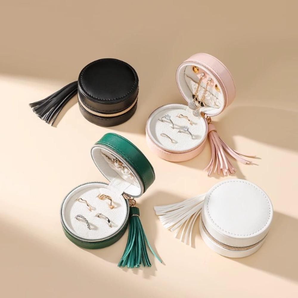 with Tassel Rings Earrings Organizer PU Leather Necklace Display Case Travel Supplies зелений
with Tassel Rings Earrings Organizer PU Leather Necklace Display Case Travel Supplies зелений