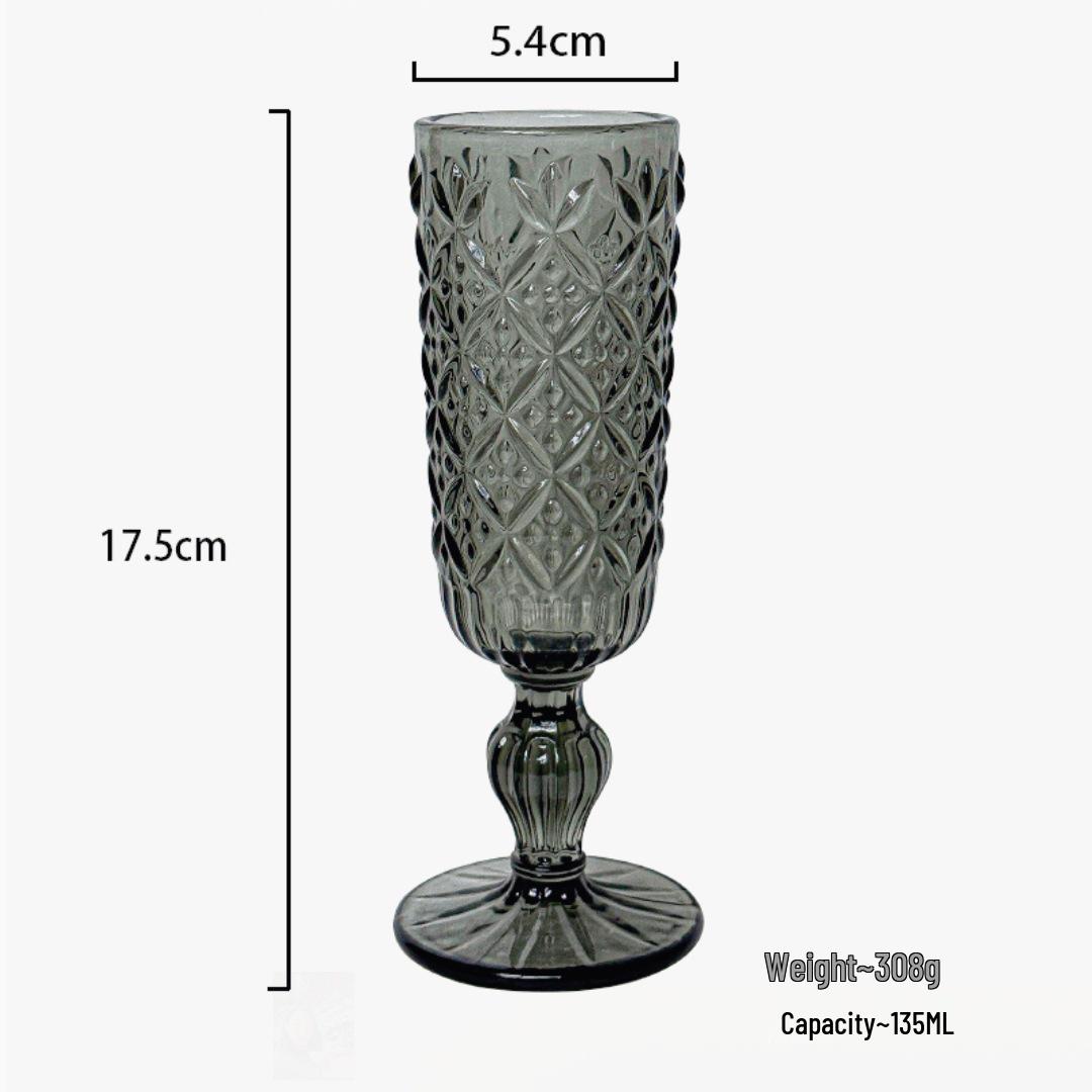 Color Embossed Vintage Champagne and Red Wine Glass, Thick Bubble Glass Stemware
Color Embossed Vintage Champagne and Red Wine Glass, Thick Bubble Glass Stemware