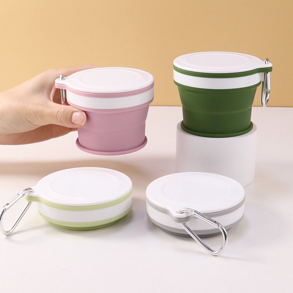 with Carabiner Foldable Travel Mug Leak Proof Retractable Camping Cup Silicone Drinking Cup Water світло-зелений колір
with Carabiner Foldable Travel Mug Leak Proof Retractable Camping Cup Silicone Drinking Cup Water світло-зелений колір