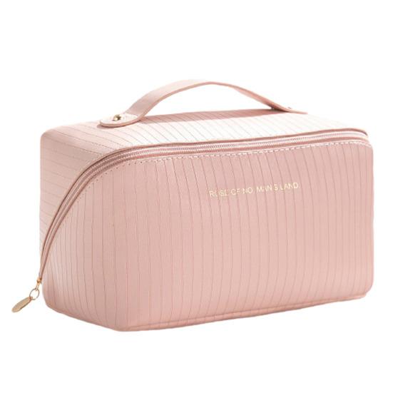 Дорожня сумка для туалетних приналежностей з водонепроникної штучної шкіри великої місткості, багато відділень і ручка, косметичка рожевий
Дорожня сумка для туалетних приналежностей з водонепроникної штучної шкіри великої місткості, багато відділень і ручка, косметичка рожевий