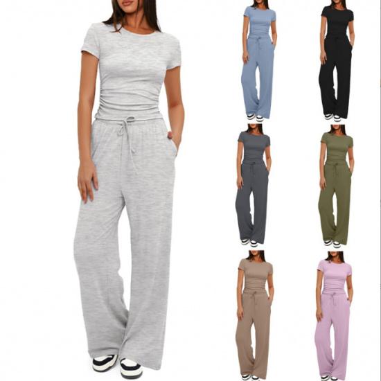 Summer Casual Suit Women S T-Shirt Round Neck Short Sleeved Top Shorts Sexy Two-Piece Set For Women XXL хакі
Summer Casual Suit Women S T-Shirt Round Neck Short Sleeved Top Shorts Sexy Two-Piece Set For Women XXL хакі