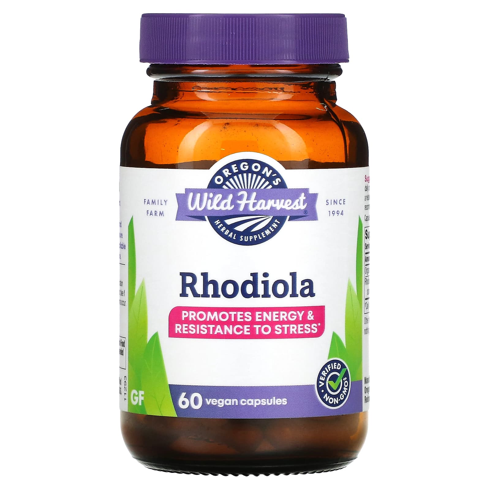 Oregon s Wild Harvest, Rhodiola, 60 vegan capsules
Oregon s Wild Harvest, Rhodiola, 60 vegan capsules