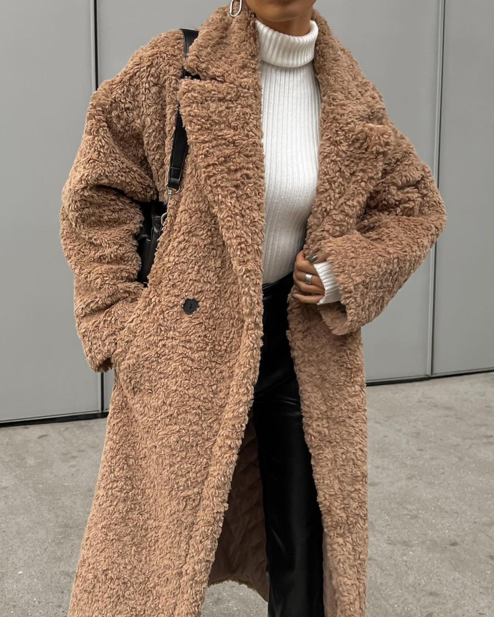 Women s Long-sleeved Lapel Coat XL верблюд
Women s Long-sleeved Lapel Coat XL верблюд