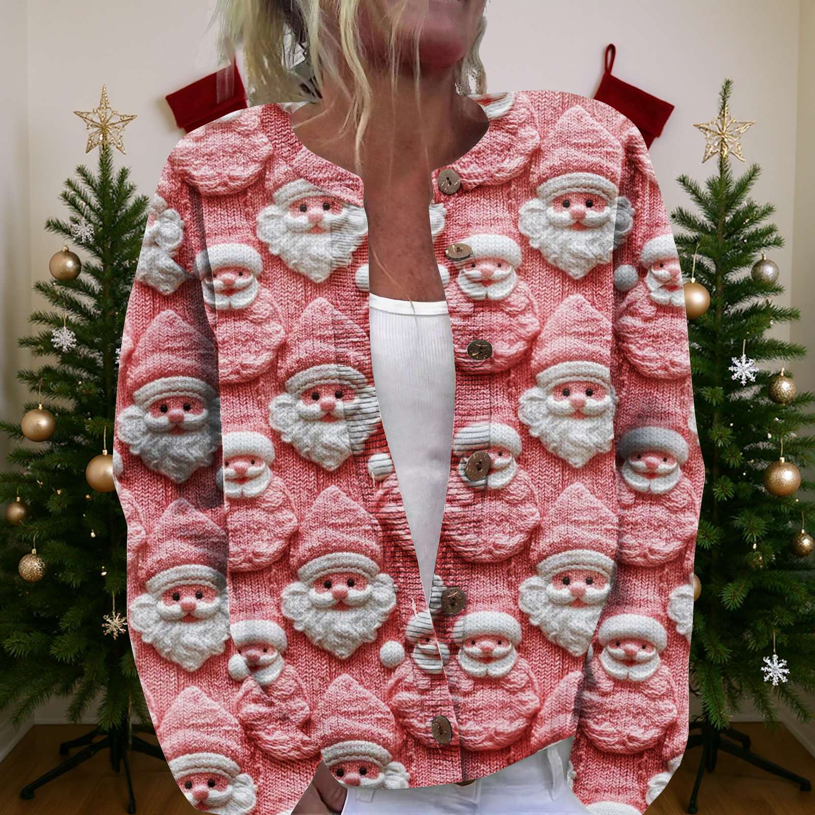 Женский рождественский свитер Милый забавный рождественский свитер Осень и зима Свитер с длинным рукавом вязаный XL арбуз красный
Женский рождественский свитер Милый забавный рождественский свитер Осень и зима Свитер с длинным рукавом вязаный XL арбуз красный