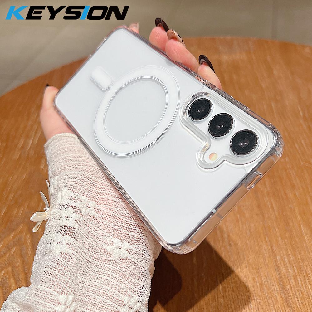 KEYSION Crystal HD Transparent Magnetic Phone Case for MagSafe for Samsung Galaxy A55 5G A35 A15 5G Shockproof Acrylic Back Cover for Samsung A15 5G чистий
KEYSION Crystal HD Transparent Magnetic Phone Case for MagSafe for Samsung Galaxy A55 5G A35 A15 5G Shockproof Acrylic Back Cover for Samsung A15 5G чистий