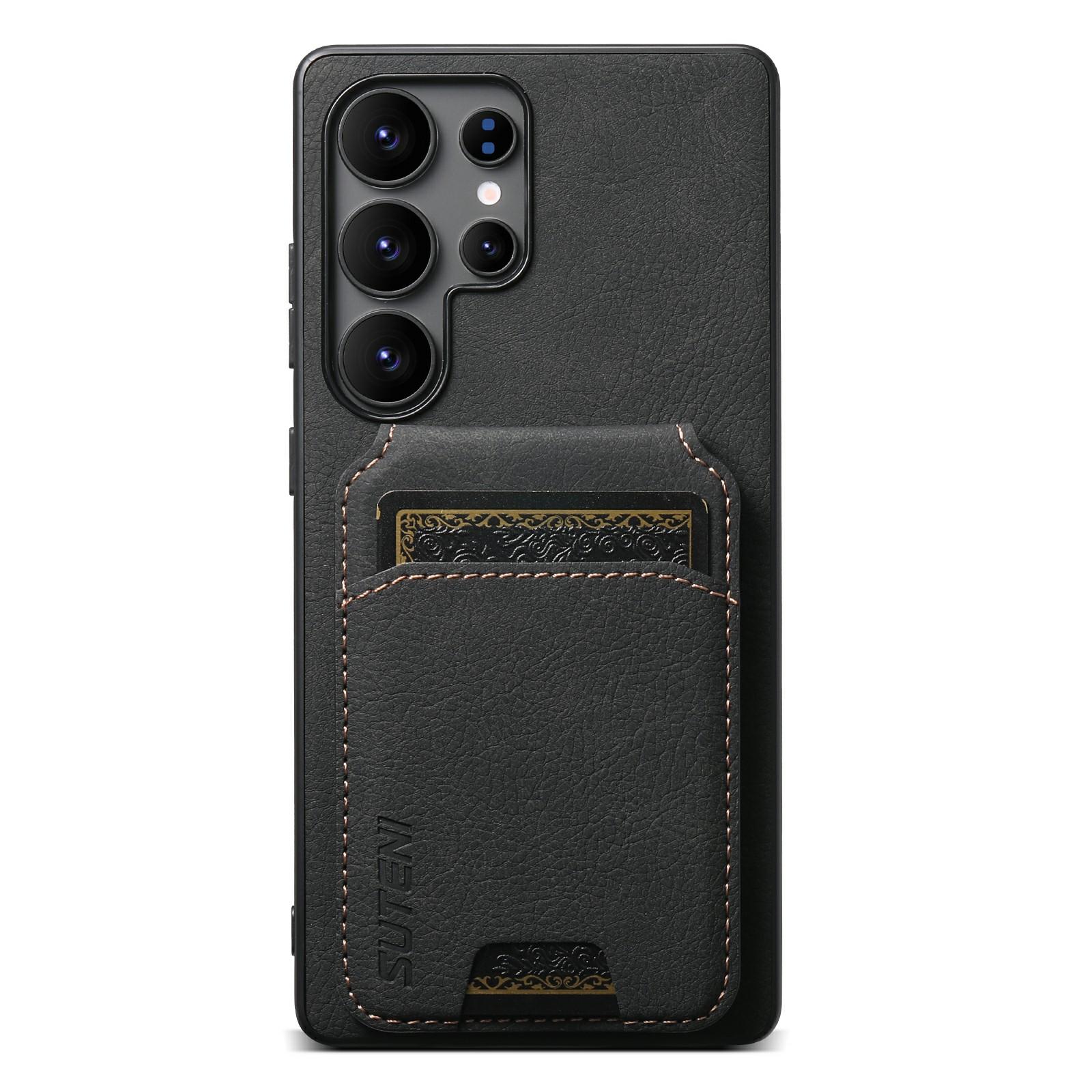 SUTENI H02 Чехол для Samsung Galaxy S25 Ultra Слоты для карт Подставка Кожа с текстурой личи + TPU Чехол Black
SUTENI H02 Чехол для Samsung Galaxy S25 Ultra Слоты для карт Подставка Кожа с текстурой личи + TPU Чехол Black