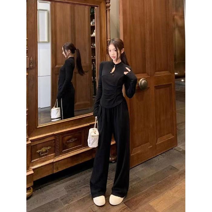 Early spring new new Chinese style unique top age-reducing sports casual thin wide-leg pants two-piece set XXL чорний
Early spring new new Chinese style unique top age-reducing sports casual thin wide-leg pants two-piece set XXL чорний