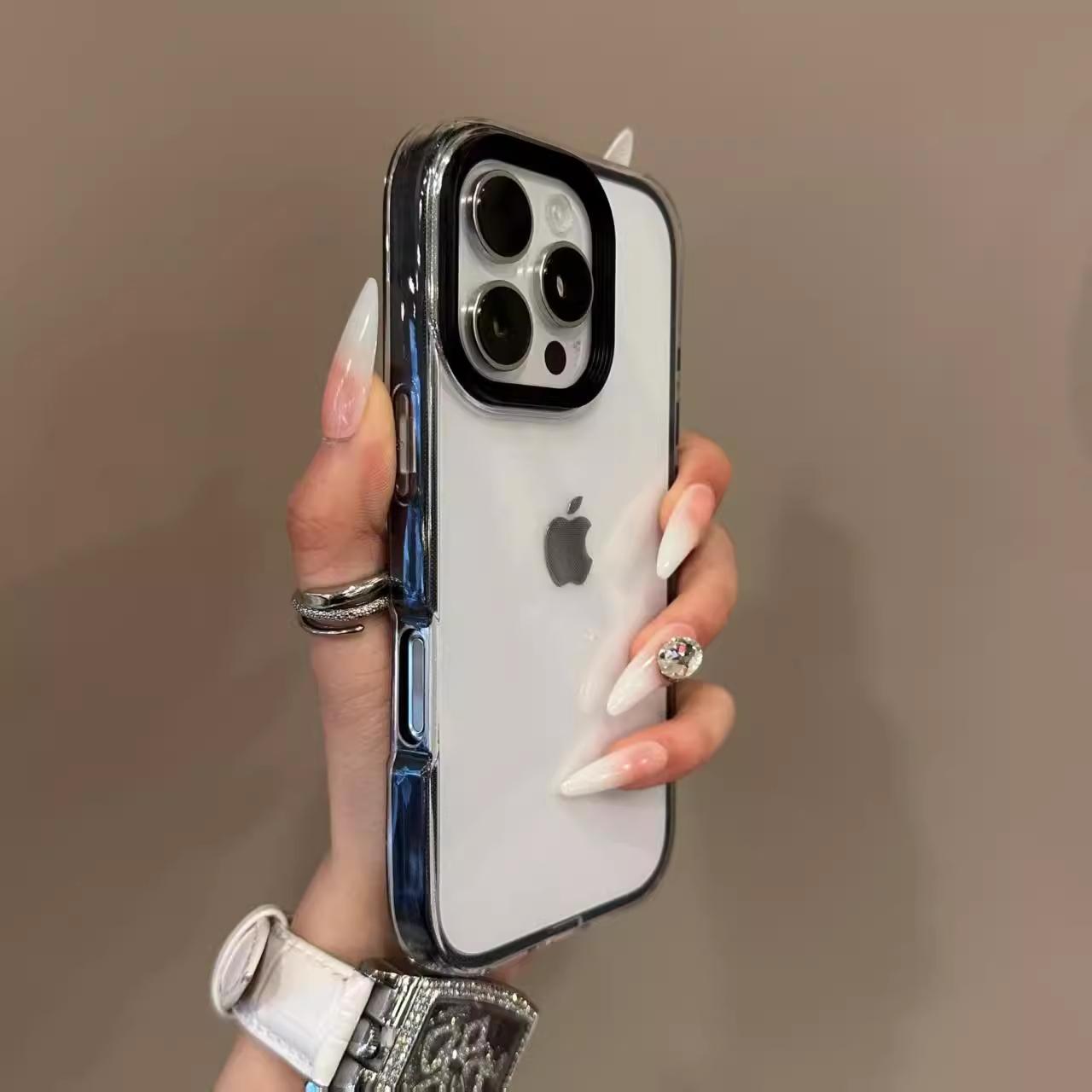 Прозрачный ударопрочный цветной бампер 2-в-1 Прозрачная бронированная накладка для iPhone 16 15 14 Plus 13 12 11 Pro X XR XS Max Мягкая силиконовая накладка For iPhone 16 Pro чёрный
Прозрачный ударопрочный цветной бампер 2-в-1 Прозрачная бронированная накладка для iPhone 16 15 14 Plus 13 12 11 Pro X XR XS Max Мягкая силиконовая накладка For iPhone 16 Pro чёрный