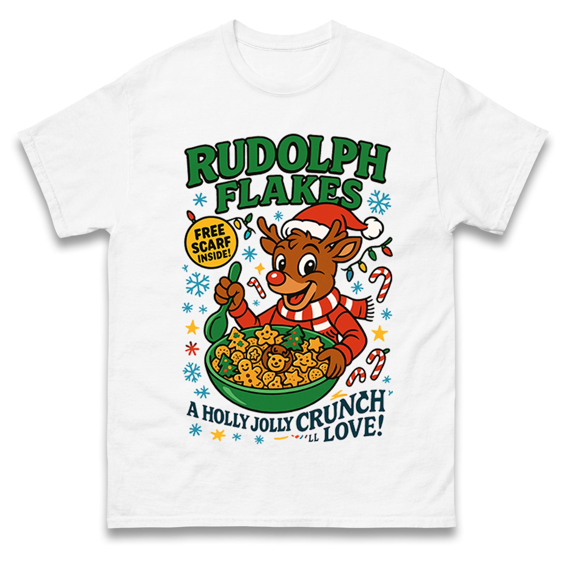 Rudolph Flakes Christmas T Shirt Tshirt Mens Womens Unisex Tops Tees S
Rudolph Flakes Christmas T Shirt Tshirt Mens Womens Unisex Tops Tees S